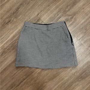 Houndstooth Mini Skirt - Black & White